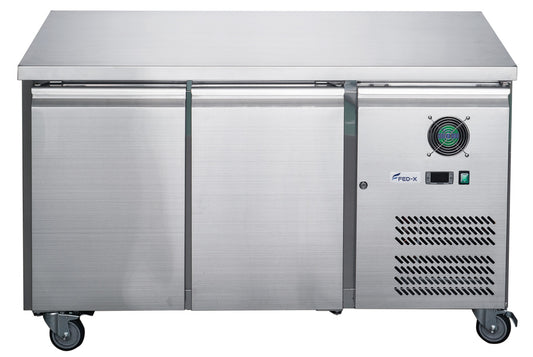 FED-X S/S Two Door Bench Fridge - XUB7C13S2V - JDS Hospitality Equipment 