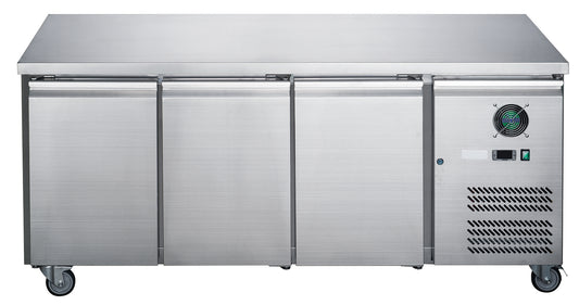 FED-X S/S Three Door Bench Fridge - XUB7C18S3V - JDS Hospitality Equipment 