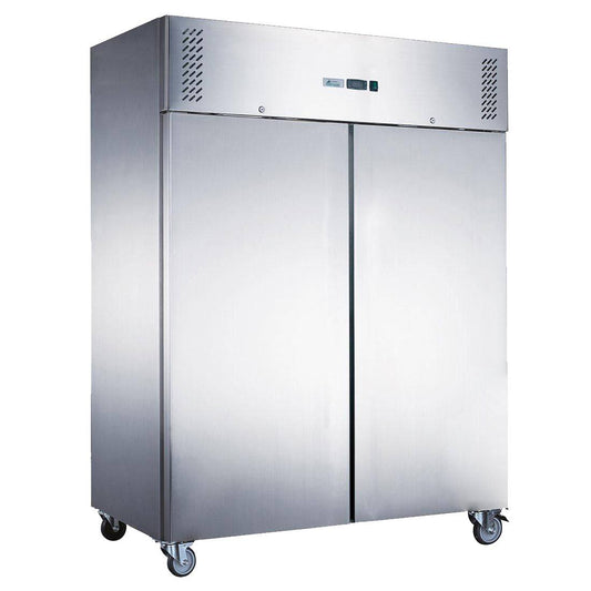 FED-X S/S Double Door Upright Fridge - XURC1200SFV - JDS Hospitality Equipment 