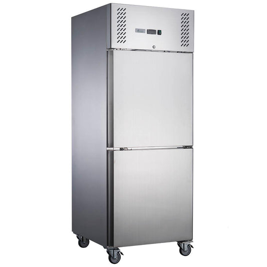 FED-X S/S Two Door Upright Fridge - XURC650S1V - JDS Hospitality Equipment 