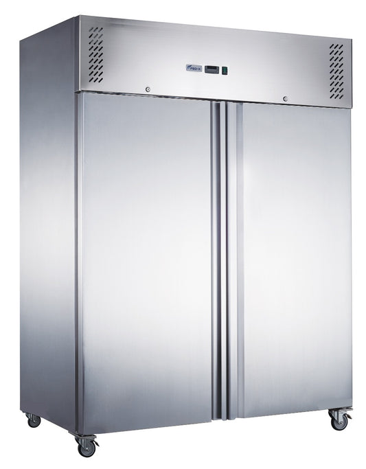 FED-X S/S Two Full Door Upright Fridge - XURC1200SFV - JDS Hospitality Equipment 