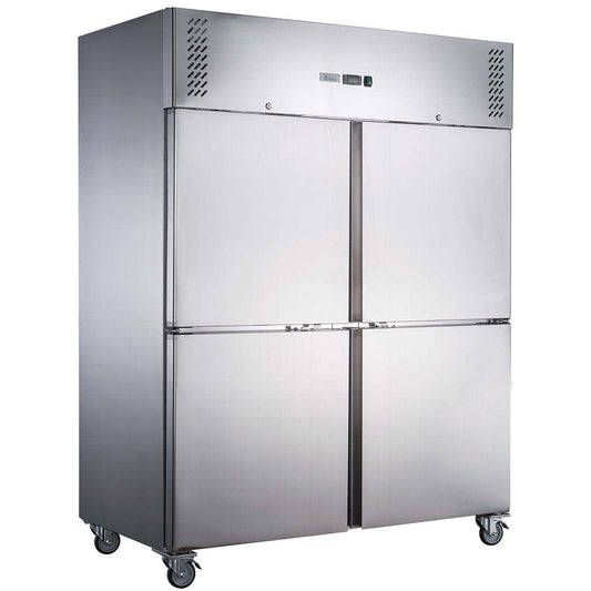 FED-X S/S Four Door Upright Freezer - XURF1200S2V - JDS Hospitality Equipment 