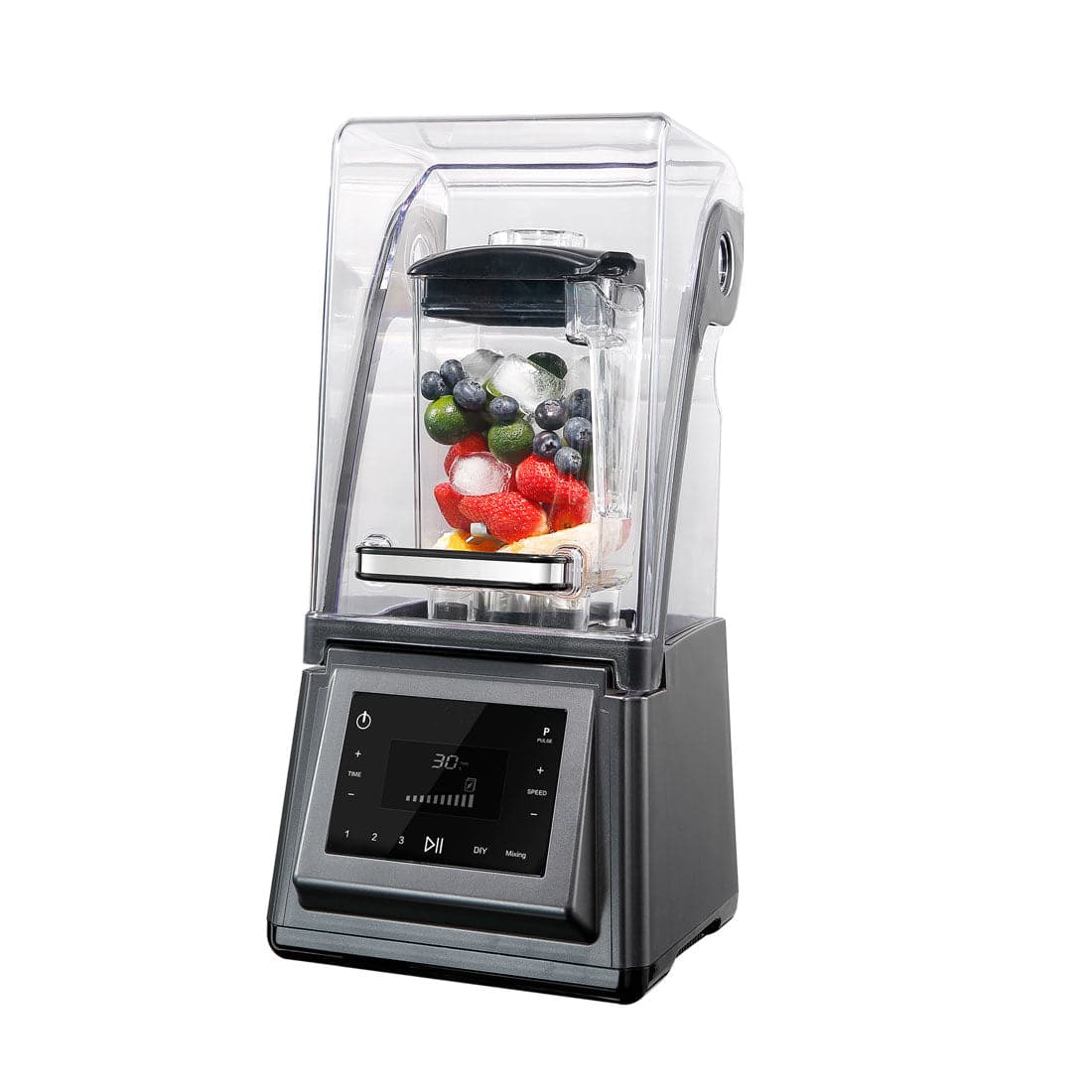 Benchstar Q-8 Pro Touchpad Commercial Blender with LCD Display and Sound Cover - JDS Hospitality Equipment 