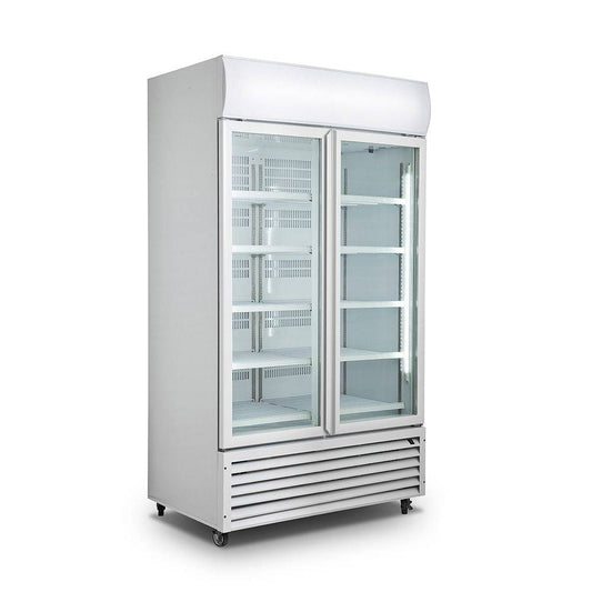 Double Glass Door Colourbond Upright Drink Fridge - LG-1000GT - JDS Hospitality Equipment 