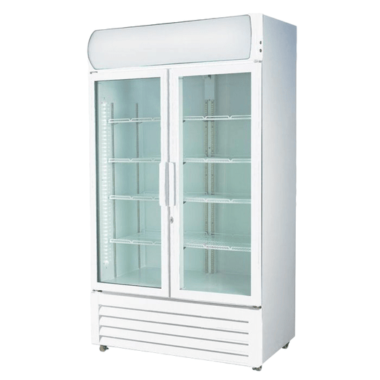 Thermaster 1000L Colourbond Upright Beverage Fridge 2 Doors White LG-1000P - JDS Hospitality Equipment 
