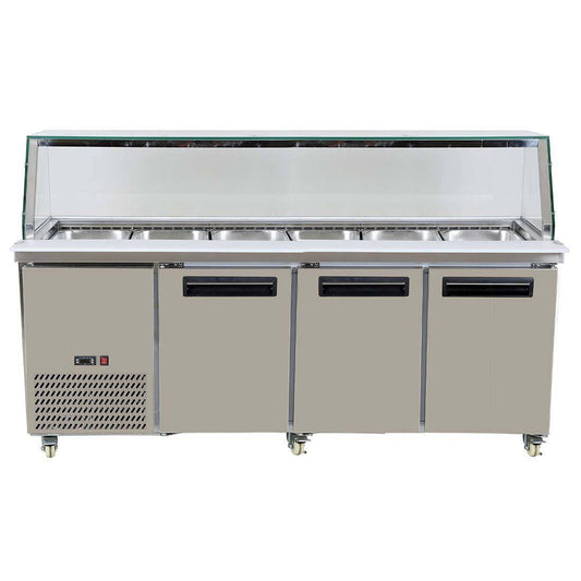 FED Cold Salad & Noodle Bar 6x1/1 GN Pans - PG210FA-YG - JDS Hospitality Equipment 