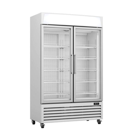 Thermaster 800L Upright Double Glass Door Freezer LG-800PF - JDS Hospitality Equipment 