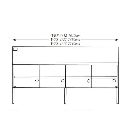 Gas Fish and Chips Fryer Four Fryer - WFS-4/18 - JDS Hospitality Equipment 