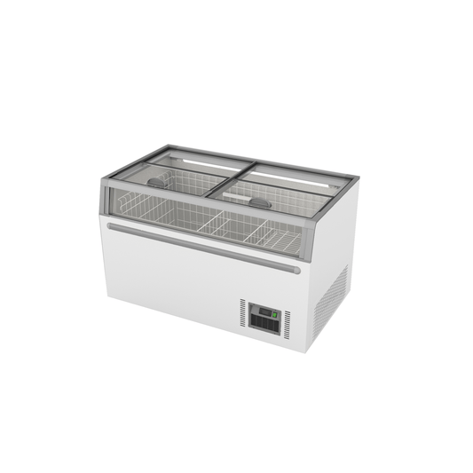Thermaster 575L Supermarket Island Freezer with Glass Sliding Lids ZCD-L145G - JDS Hospitality Equipment 